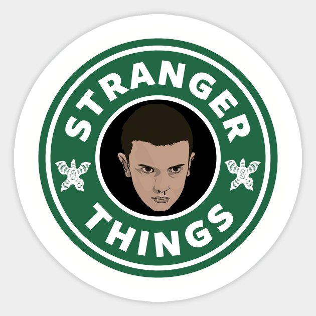 Stranger Things Eleven Coffee Sticker by Rebus28